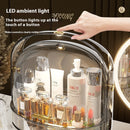 Desktop Drawer With LED Light Transparent Cosmetic Organizing Box
