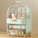 New Layered Storage Cosmetic Storage Box Makeup Organizer, clear acrylic with multiple compartments for makeup and skincare.