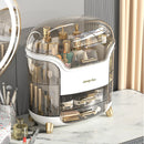 Elegant Multi-Layer Cosmetic Organizer with Lid & Drawers