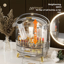 Desktop Drawer With LED Light Transparent Cosmetic Organizing Box